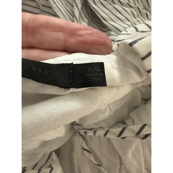 JENNI KAYNE The Cove Off-White Navy Striped Stripe Dress Preppy Maxi - Sz XXL - Picture 9 of 10